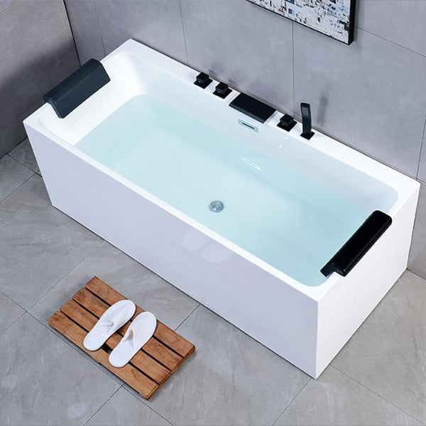 Back to Wall Soaking Bathtub Antique Finish Rectangular Modern Bath Tub Clearhalo 'Bathroom Remodel & Bathroom Fixtures' 'Bathtubs' 'Home Improvement' 'home_improvement' 'home_improvement_bathtubs' 'Showers & Bathtubs' 7235971