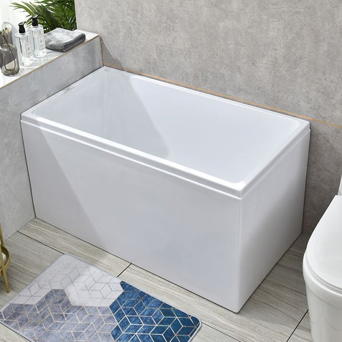 Back to Wall Antique Finish Bath Soaking Rectangular Modern Tub Left Tub Clearhalo 'Bathroom Remodel & Bathroom Fixtures' 'Bathtubs' 'Home Improvement' 'home_improvement' 'home_improvement_bathtubs' 'Showers & Bathtubs' 7236014