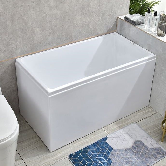 Back to Wall Antique Finish Bath Soaking Rectangular Modern Tub Right Tub Clearhalo 'Bathroom Remodel & Bathroom Fixtures' 'Bathtubs' 'Home Improvement' 'home_improvement' 'home_improvement_bathtubs' 'Showers & Bathtubs' 7236018