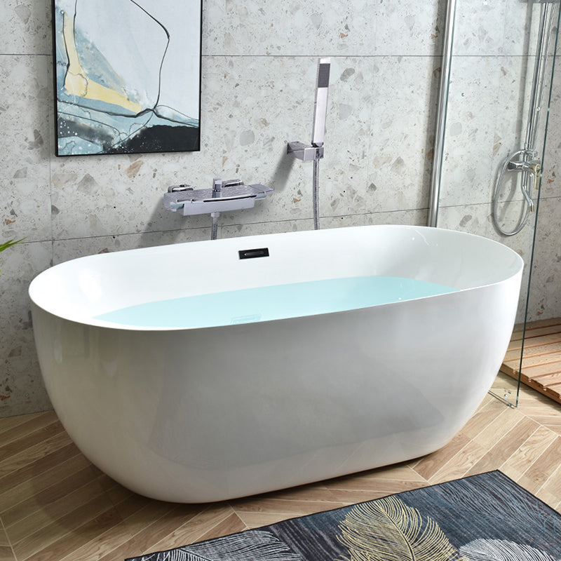 Antique Finish Stand Alone Bathtub Soaking Modern Oval Bath Tub Silver Tub with Wall Mounted Faucets Clearhalo 'Bathroom Remodel & Bathroom Fixtures' 'Bathtubs' 'Home Improvement' 'home_improvement' 'home_improvement_bathtubs' 'Showers & Bathtubs' 7236065