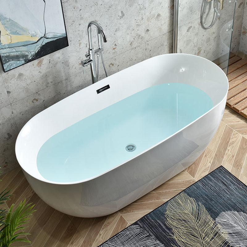 Antique Finish Stand Alone Bathtub Soaking Modern Oval Bath Tub Silver Tub with Freestanding Tub Fillers Clearhalo 'Bathroom Remodel & Bathroom Fixtures' 'Bathtubs' 'Home Improvement' 'home_improvement' 'home_improvement_bathtubs' 'Showers & Bathtubs' 7236071