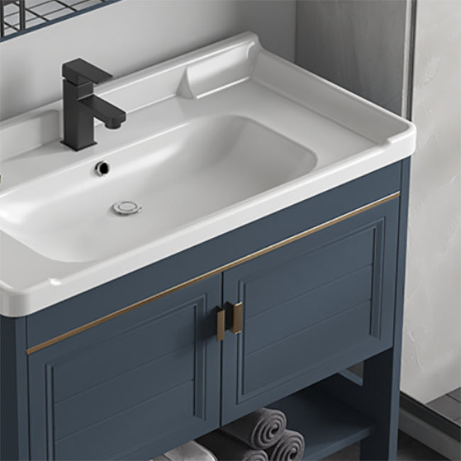 Glam Bathroom Vanity Set Freestanding Faucet Included Bathroom Sink Vanity Clearhalo 'Bathroom Remodel & Bathroom Fixtures' 'Bathroom Vanities' 'bathroom_vanities' 'Home Improvement' 'home_improvement' 'home_improvement_bathroom_vanities' 7237305