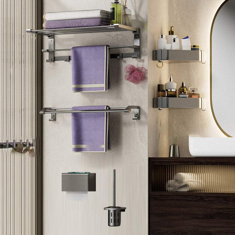Kit de accesorios de baño moderno, estante para baño, toallero, juego de  accesorios de baño gris - Clearhalo