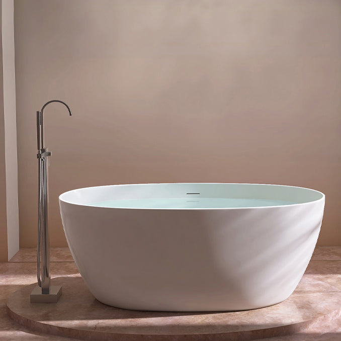 Antique Finish Soaking Bathtub Oval Modern Stand Alone Bath Tub Silver Tub with Freestanding Tub Fillers Clearhalo 'Bathroom Remodel & Bathroom Fixtures' 'Bathtubs' 'Home Improvement' 'home_improvement' 'home_improvement_bathtubs' 'Showers & Bathtubs' 7239709