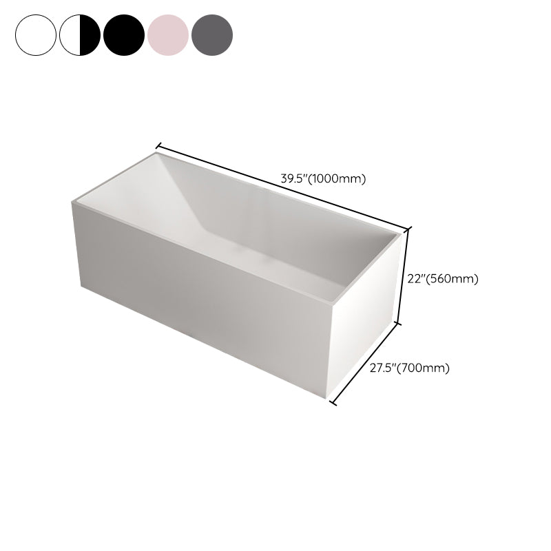 Stand Alone Rectangular Bath Modern Acrylic Soaking Back to Wall Bathtub Clearhalo 'Bathroom Remodel & Bathroom Fixtures' 'Bathtubs' 'Home Improvement' 'home_improvement' 'home_improvement_bathtubs' 'Showers & Bathtubs' 7239802