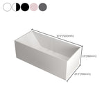 Stand Alone Rectangular Bath Modern Acrylic Soaking Back to Wall Bathtub Clearhalo 'Bathroom Remodel & Bathroom Fixtures' 'Bathtubs' 'Home Improvement' 'home_improvement' 'home_improvement_bathtubs' 'Showers & Bathtubs' 7239804