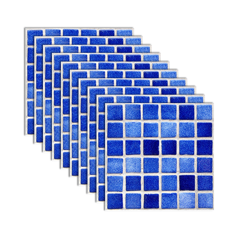 Square Peel and Stick Tiles Grid Mosaic Tile Indoor Wallpaper Dark Blue 10-Piece Set Clearhalo 'Flooring 'Home Improvement' 'home_improvement' 'home_improvement_peel_stick_blacksplash' 'Peel & Stick Backsplash Tile' 'peel_stick_blacksplash' 'Walls & Ceilings' Walls and Ceiling' 7239949