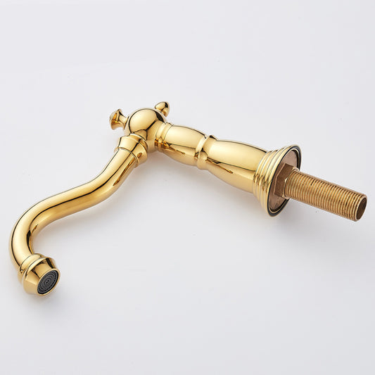 Glam Vessel Faucet 3 Holes Lever Handle Bathroom Vessel Faucet Clearhalo 'Bathroom Remodel & Bathroom Fixtures' 'Bathroom Sink Faucets' 'Bathroom Sinks & Faucet Components' 'bathroom_sink_faucets' 'Home Improvement' 'home_improvement' 'home_improvement_bathroom_sink_faucets' 7241982