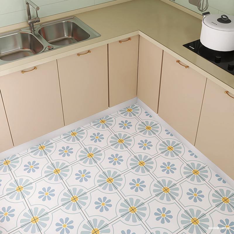 Modern Style Square Floor Tile Moroccan Print Straight Edge Waterproof Floor Tile Clearhalo 'Floor Tiles & Wall Tiles' 'floor_tiles_wall_tiles' 'Flooring 'Home Improvement' 'home_improvement' 'home_improvement_floor_tiles_wall_tiles' Walls and Ceiling' 7242180