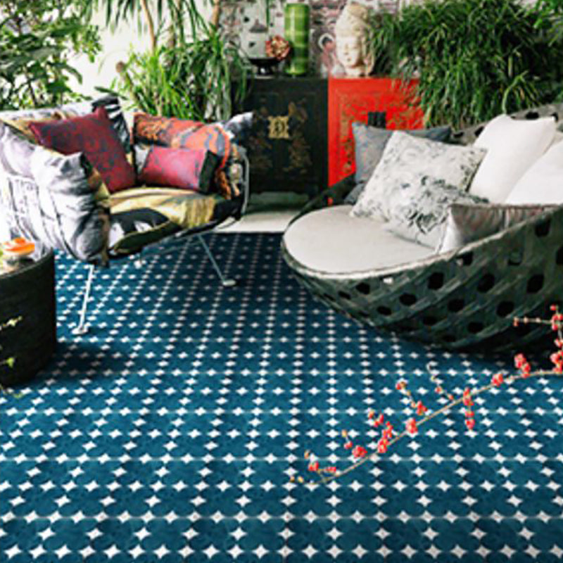 Modern Style Floor Tile Floral Print Straight Edge Square Waterproof Floor Tile Clearhalo 'Floor Tiles & Wall Tiles' 'floor_tiles_wall_tiles' 'Flooring 'Home Improvement' 'home_improvement' 'home_improvement_floor_tiles_wall_tiles' Walls and Ceiling' 7242203