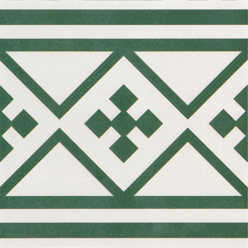 Modern Style Floor Tile Moroccan Print Straight Edge Square Waterproof Floor Tile Green-White Clearhalo 'Floor Tiles & Wall Tiles' 'floor_tiles_wall_tiles' 'Flooring 'Home Improvement' 'home_improvement' 'home_improvement_floor_tiles_wall_tiles' Walls and Ceiling' 7242217