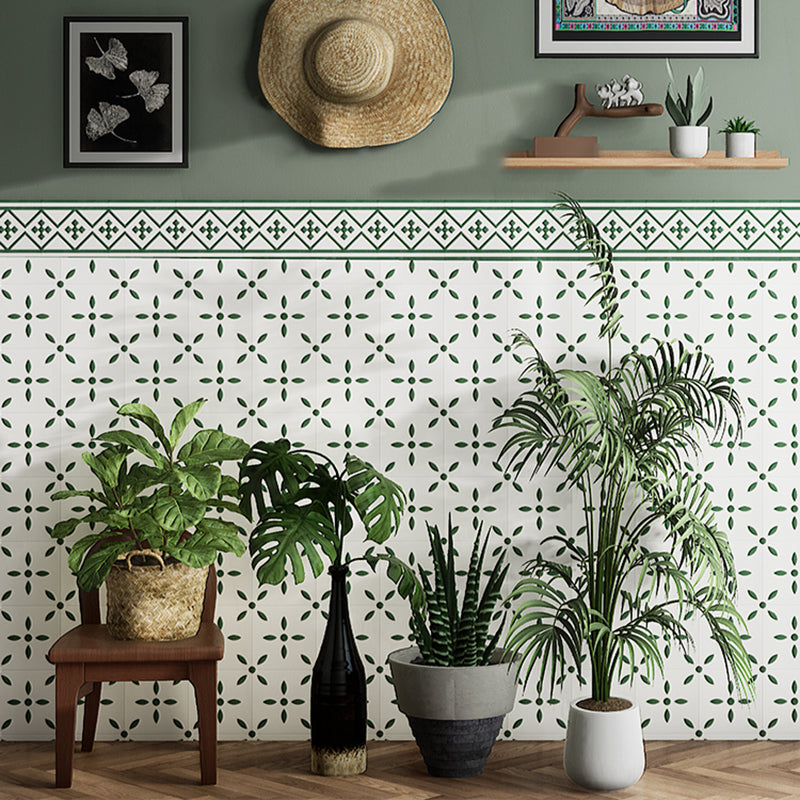 Modern Style Floor Tile Moroccan Print Straight Edge Square Waterproof Floor Tile Clearhalo 'Floor Tiles & Wall Tiles' 'floor_tiles_wall_tiles' 'Flooring 'Home Improvement' 'home_improvement' 'home_improvement_floor_tiles_wall_tiles' Walls and Ceiling' 7242218