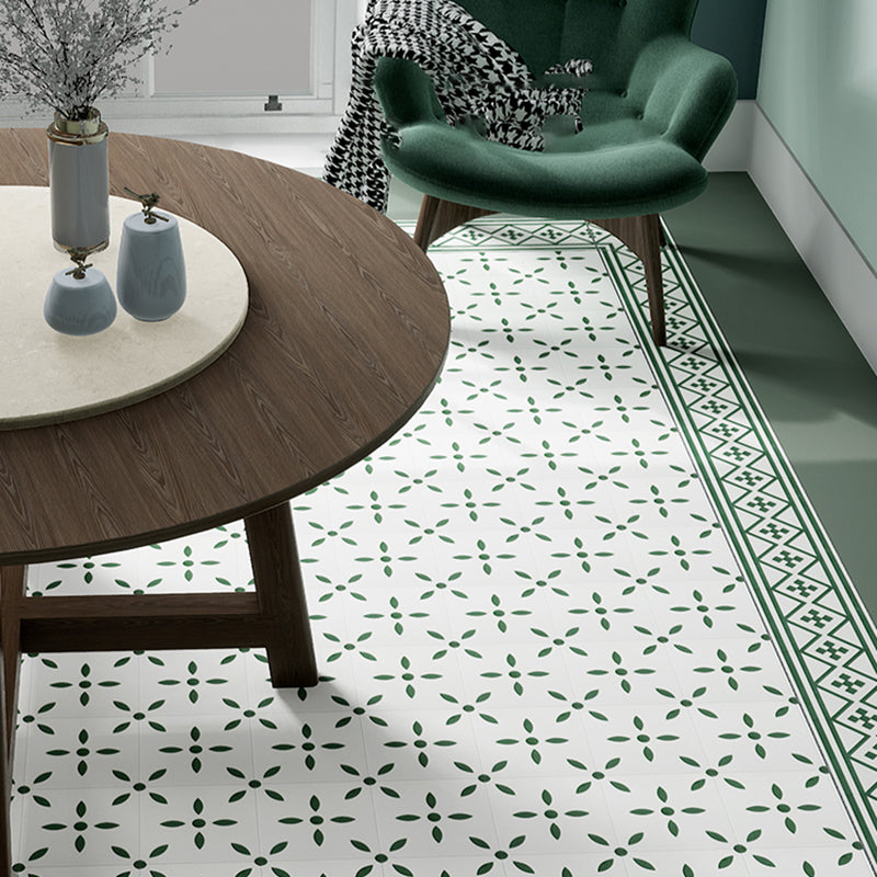 Modern Style Floor Tile Moroccan Print Straight Edge Square Waterproof Floor Tile Clearhalo 'Floor Tiles & Wall Tiles' 'floor_tiles_wall_tiles' 'Flooring 'Home Improvement' 'home_improvement' 'home_improvement_floor_tiles_wall_tiles' Walls and Ceiling' 7242220