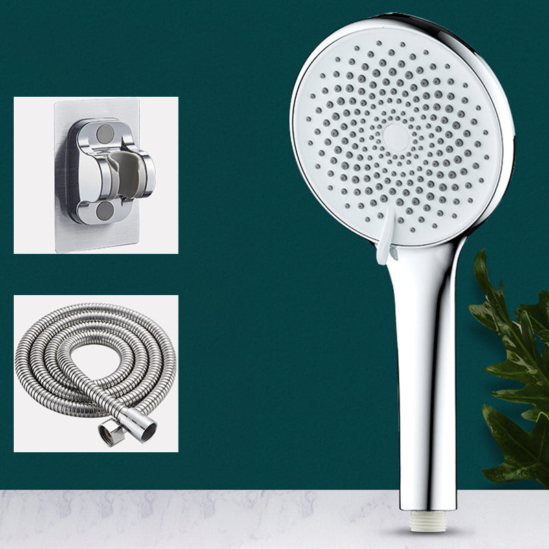 Plastic Handheld Shower Head Adjustable Spray Pattern Shower Head Light Silver Shower Heads & Hose & Wall pedestal Clearhalo 'Bathroom Remodel & Bathroom Fixtures' 'Home Improvement' 'home_improvement' 'home_improvement_shower_heads' 'Shower Heads' 'shower_heads' 'Showers & Bathtubs Plumbing' 'Showers & Bathtubs' 7242538