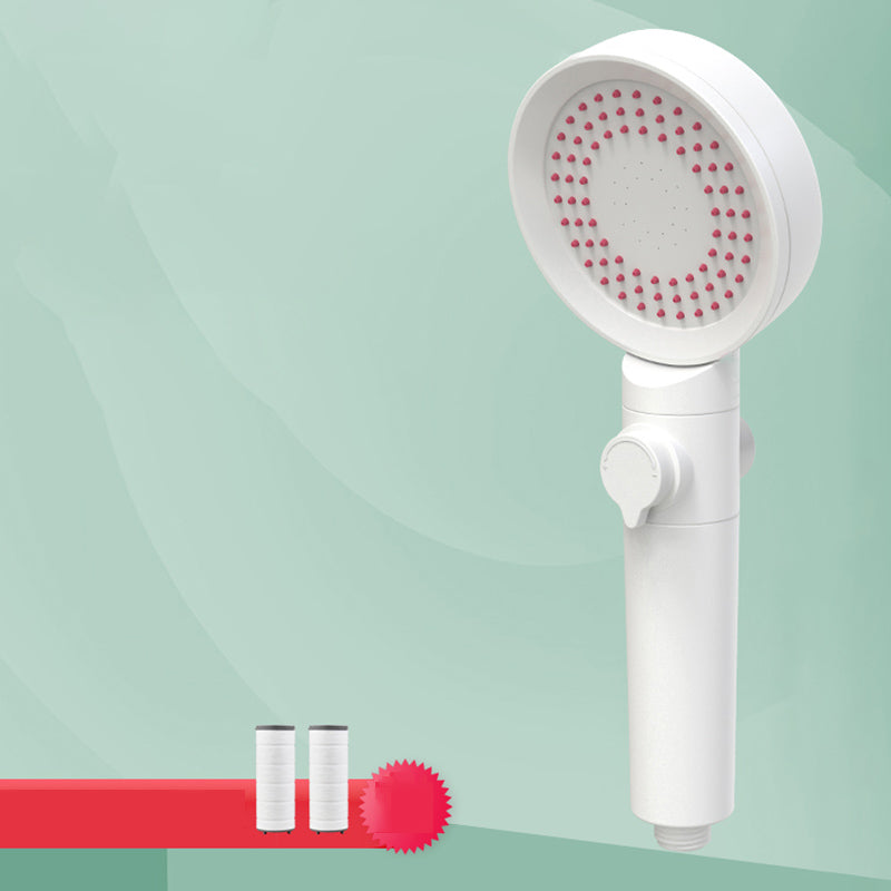 Handheld Shower Head Adjustable Spray Pattern White Round Shower Head Pink-White Hand Shower Clearhalo 'Bathroom Remodel & Bathroom Fixtures' 'Home Improvement' 'home_improvement' 'home_improvement_shower_heads' 'Shower Heads' 'shower_heads' 'Showers & Bathtubs Plumbing' 'Showers & Bathtubs' 7242578