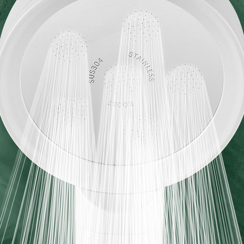 Handheld Shower Head Adjustable Spray Pattern White Round Shower Head Clearhalo 'Bathroom Remodel & Bathroom Fixtures' 'Home Improvement' 'home_improvement' 'home_improvement_shower_heads' 'Shower Heads' 'shower_heads' 'Showers & Bathtubs Plumbing' 'Showers & Bathtubs' 7242579