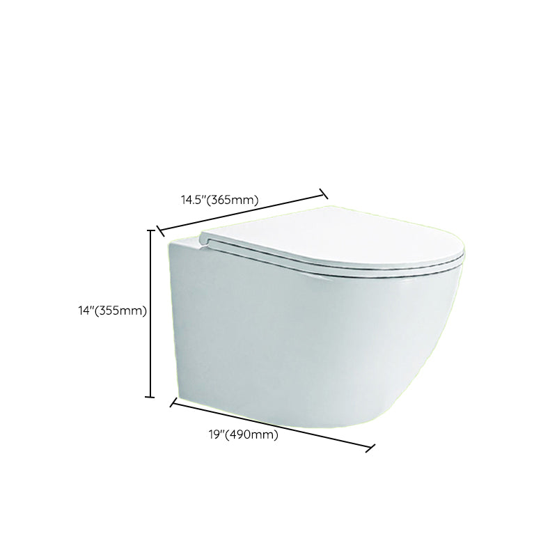 Contemporary Wall Hung Flush Toilet Ceramic Urine Toilet with Seat for Bathroom Clearhalo 'Bathroom Remodel & Bathroom Fixtures' 'Home Improvement' 'home_improvement' 'home_improvement_toilets' 'Toilets & Bidets' 'Toilets' 7242931