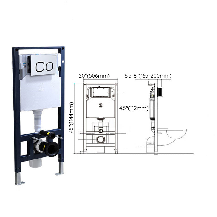 Contemporary Wall Mount Flush Toilet Ceramic Urine Toilet with Seat for Washroom Clearhalo 'Bathroom Remodel & Bathroom Fixtures' 'Home Improvement' 'home_improvement' 'home_improvement_toilets' 'Toilets & Bidets' 'Toilets' 7242962