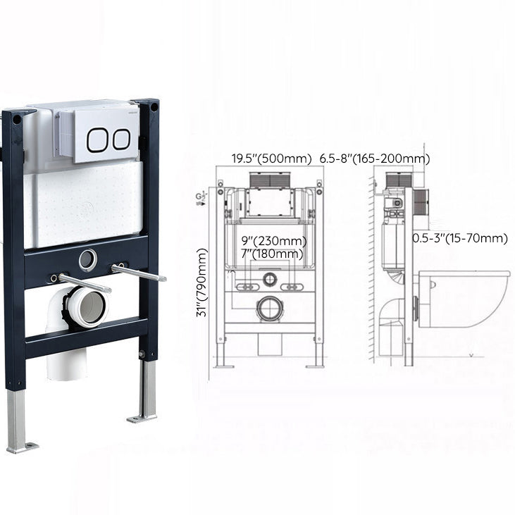 Contemporary Wall Mount Flush Toilet Ceramic Urine Toilet with Seat for Washroom Clearhalo 'Bathroom Remodel & Bathroom Fixtures' 'Home Improvement' 'home_improvement' 'home_improvement_toilets' 'Toilets & Bidets' 'Toilets' 7242963