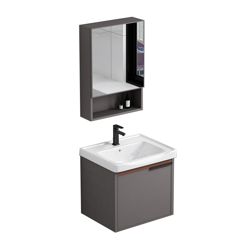 Metal Base Sink Vanity Modern Single-Sink Rectangular Wall Mount Vanity Sink Vanity & Faucet & Mirror Cabinet https://res.litfad.com/site/img/item/2023/01/08/7244734/1200x1200.jpg Clearhalo 'Bathroom Remodel & Bathroom Fixtures' 'Bathroom Vanities' 'bathroom_vanities' 'Home Improvement' 'home_improvement' 'home_improvement_bathroom_vanities' 7244734