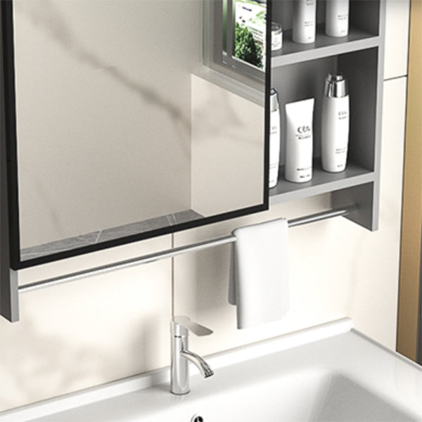 Modern Metal Sink Vanity Wood Wall Mount Faucet Included Bathroom Vanity Clearhalo 'Bathroom Remodel & Bathroom Fixtures' 'Bathroom Vanities' 'bathroom_vanities' 'Home Improvement' 'home_improvement' 'home_improvement_bathroom_vanities' 7250339