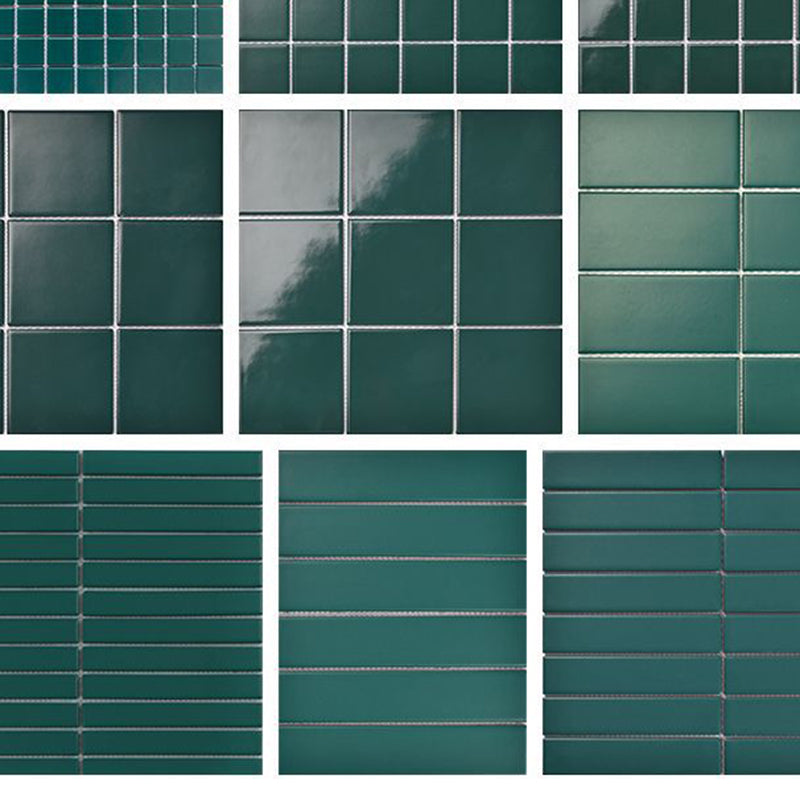 Square Mosaic Peel & Stick Tile in Green Water Resistant Mosaic Tile Clearhalo 'Flooring 'Home Improvement' 'home_improvement' 'home_improvement_peel_stick_blacksplash' 'Peel & Stick Backsplash Tile' 'peel_stick_blacksplash' 'Walls & Ceilings' Walls and Ceiling' 7250388