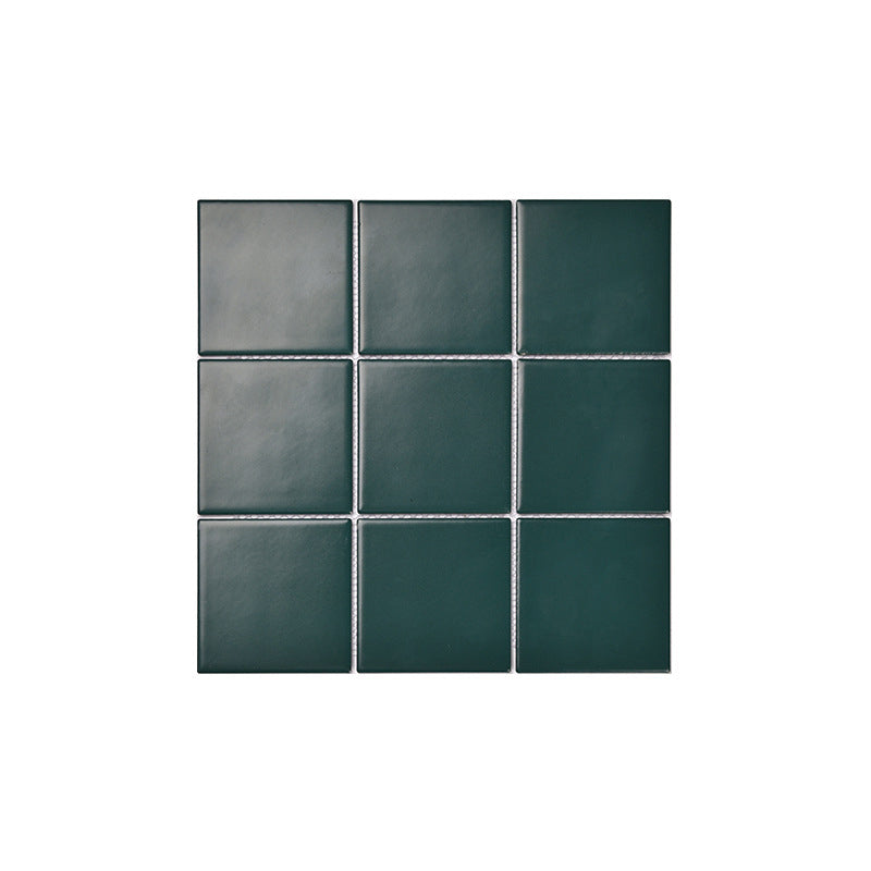 Square Mosaic Peel & Stick Tile in Green Water Resistant Mosaic Tile 11.4" x 11.4" Matte Clearhalo 'Flooring 'Home Improvement' 'home_improvement' 'home_improvement_peel_stick_blacksplash' 'Peel & Stick Backsplash Tile' 'peel_stick_blacksplash' 'Walls & Ceilings' Walls and Ceiling' 7250393