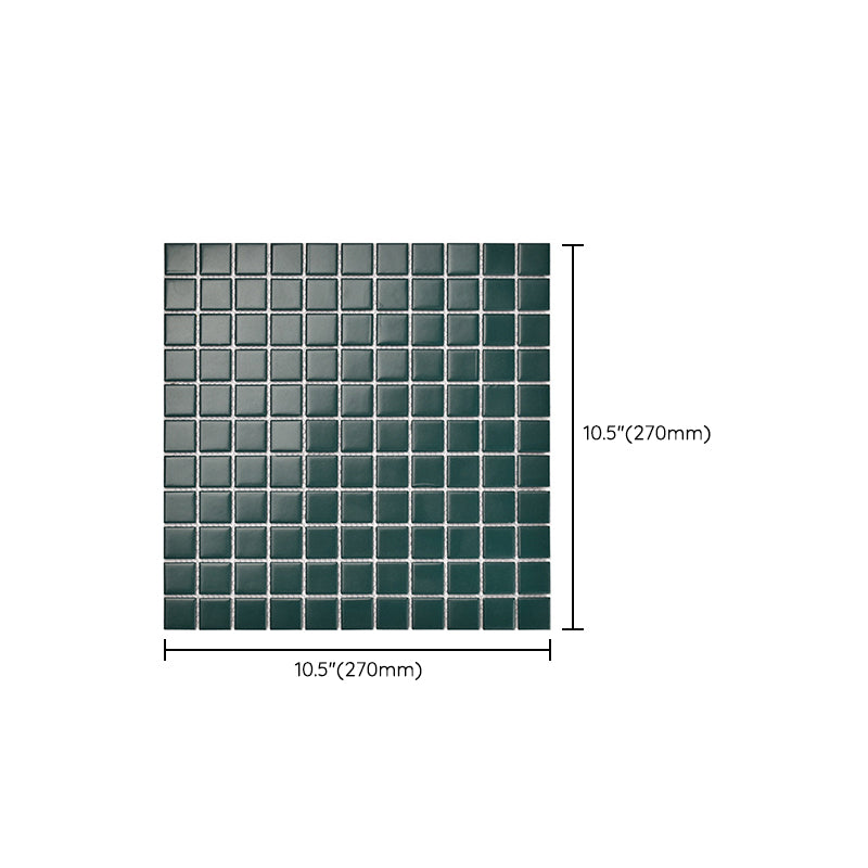 Square Mosaic Peel & Stick Tile in Green Water Resistant Mosaic Tile Clearhalo 'Flooring 'Home Improvement' 'home_improvement' 'home_improvement_peel_stick_blacksplash' 'Peel & Stick Backsplash Tile' 'peel_stick_blacksplash' 'Walls & Ceilings' Walls and Ceiling' 7250403