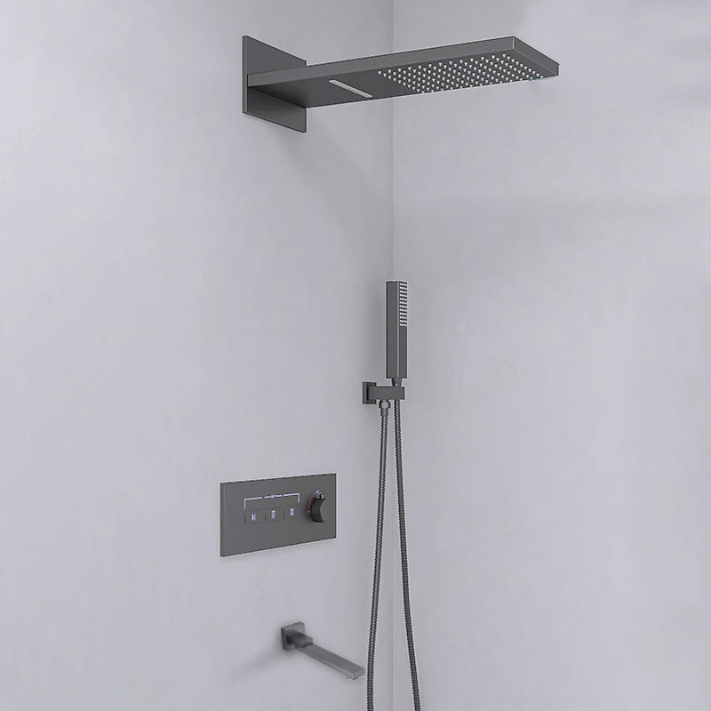 Modern Shower Head Combo Brass Handheld Shower Head Shower Trim Gun Grey Hand Spray 3 Clearhalo 'Bathroom Remodel & Bathroom Fixtures' 'Home Improvement' 'home_improvement' 'home_improvement_shower_faucets' 'Shower Faucets & Systems' 'shower_faucets' 'Showers & Bathtubs Plumbing' 'Showers & Bathtubs' 7250625