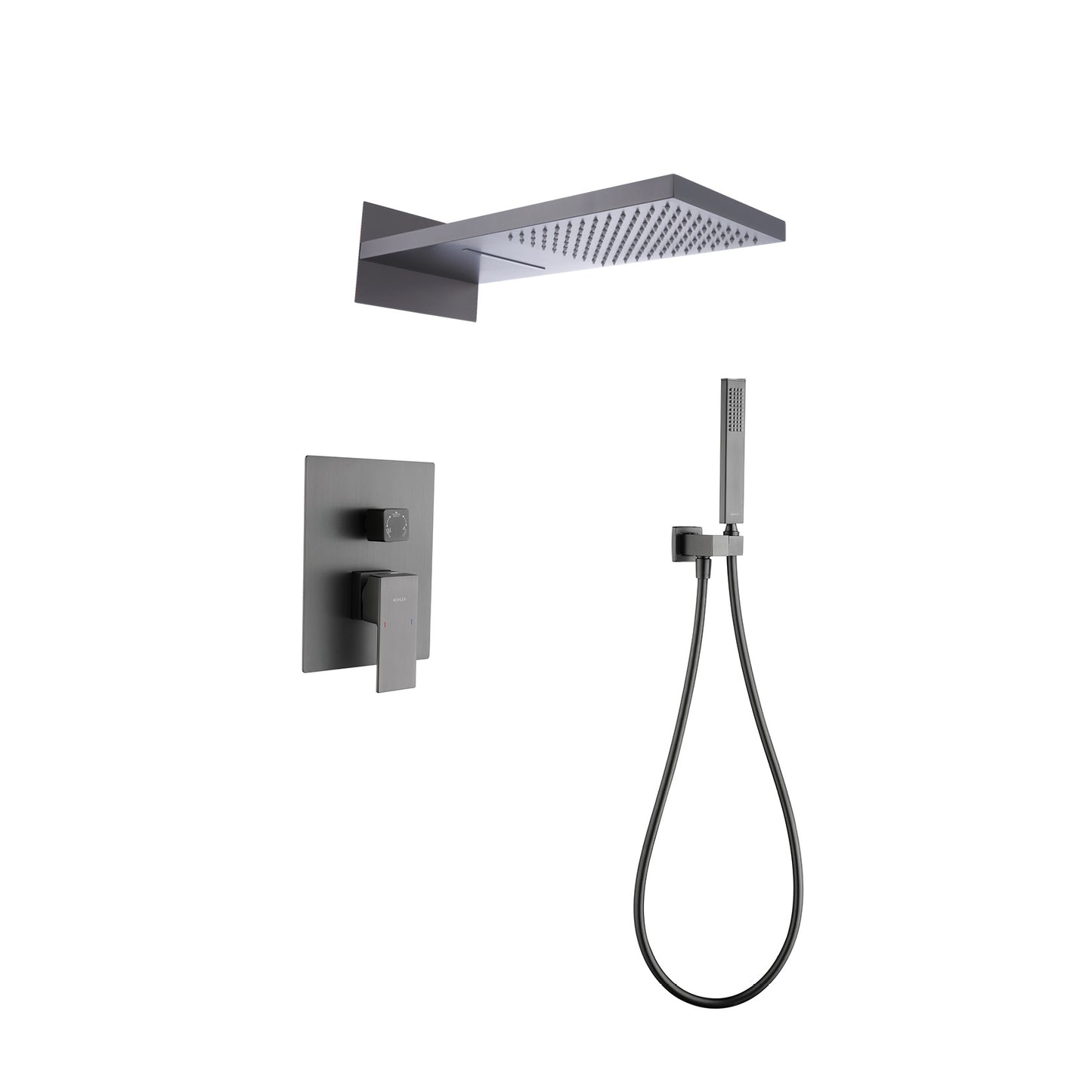 Modern Shower Combo Brass Handheld Shower Head Valve Included Shower Trim Clearhalo 'Bathroom Remodel & Bathroom Fixtures' 'Home Improvement' 'home_improvement' 'home_improvement_shower_faucets' 'Shower Faucets & Systems' 'shower_faucets' 'Showers & Bathtubs Plumbing' 'Showers & Bathtubs' 7250672