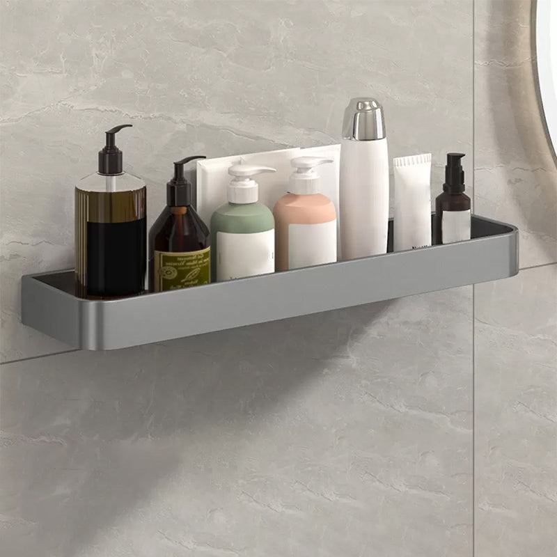 2 Piece Matte Black Modern Bathroom Hardware Set, Bath Shelf, Towel Bar 1 Piece Bath Shelf (20"L ) Clearhalo 'Bathroom Hardware Sets' 'Bathroom Hardware' 'Bathroom Remodel & Bathroom Fixtures' 'bathroom_hardware_sets' 'Home Improvement' 'home_improvement' 'home_improvement_bathroom_hardware_sets' 7251751