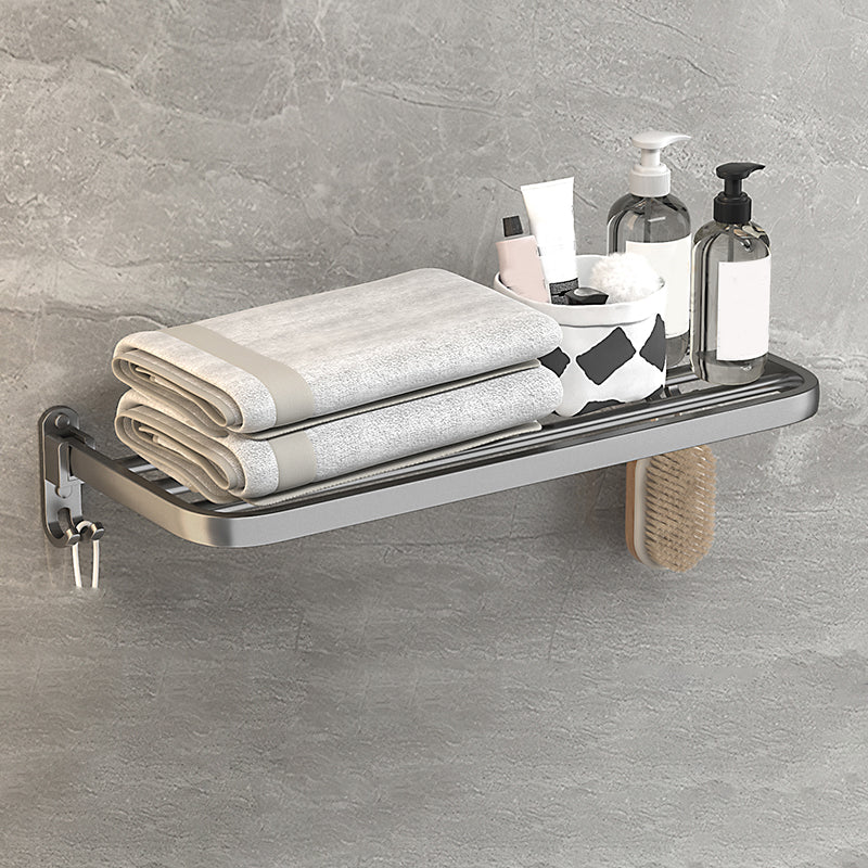 2 Piece Matte Black Modern Bathroom Hardware Set, Bath Shelf, Towel Bar 1 Piece Clearhalo 'Bathroom Hardware Sets' 'Bathroom Hardware' 'Bathroom Remodel & Bathroom Fixtures' 'bathroom_hardware_sets' 'Home Improvement' 'home_improvement' 'home_improvement_bathroom_hardware_sets' 7251769