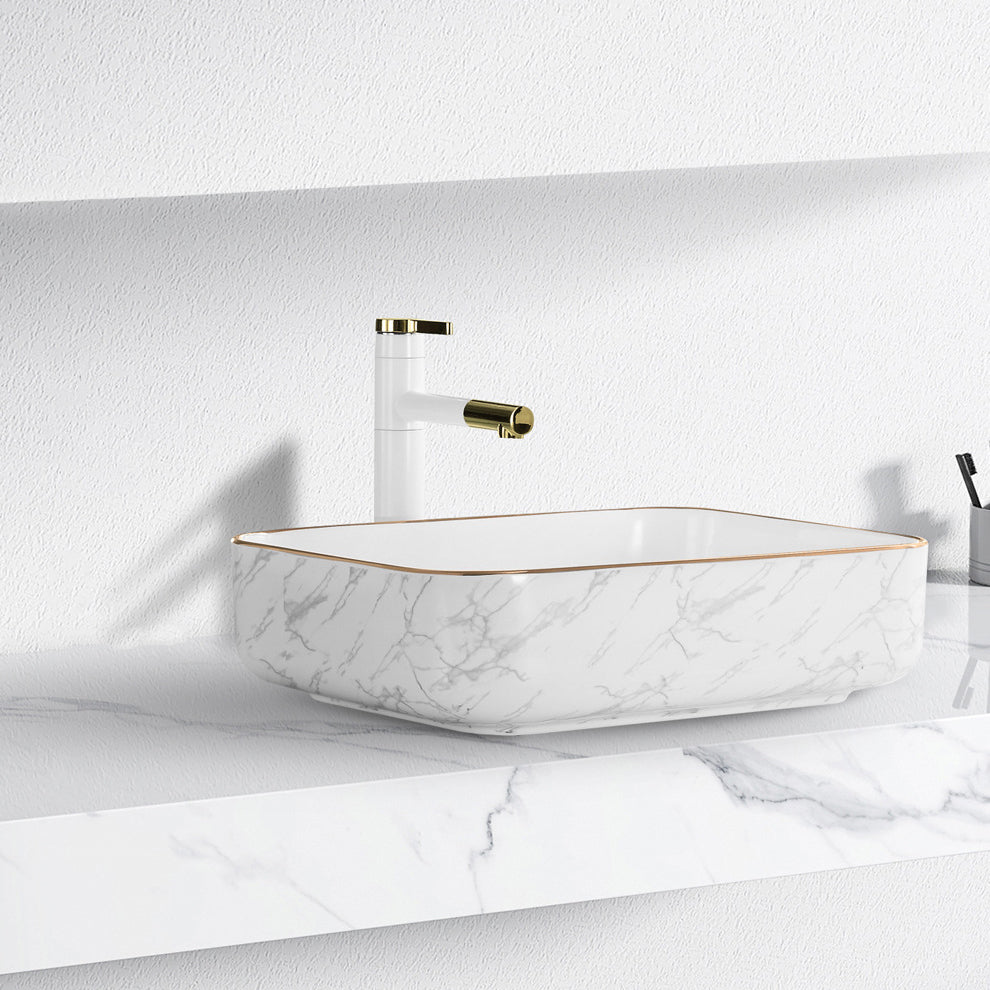 Contemporary Bathroom Sink with Pop-Up Drain Porcelain Oval-Shape Vessel Bathroom Sink Clearhalo 'Bathroom Remodel & Bathroom Fixtures' 'Bathroom Sinks & Faucet Components' 'Bathroom Sinks' 'bathroom_sink' 'Home Improvement' 'home_improvement' 'home_improvement_bathroom_sink' 7253516