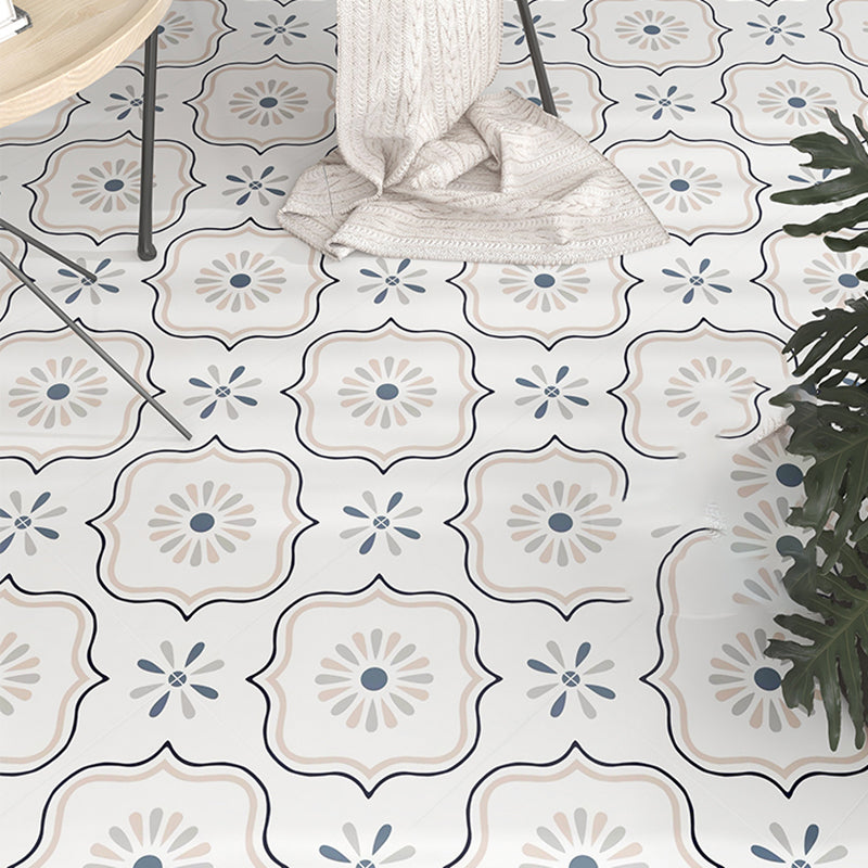 Modern Style Floor Tile Moroccan Pattern Straight Edge Square Waterproof Floor Tile Clearhalo 'Floor Tiles & Wall Tiles' 'floor_tiles_wall_tiles' 'Flooring 'Home Improvement' 'home_improvement' 'home_improvement_floor_tiles_wall_tiles' Walls and Ceiling' 7253604