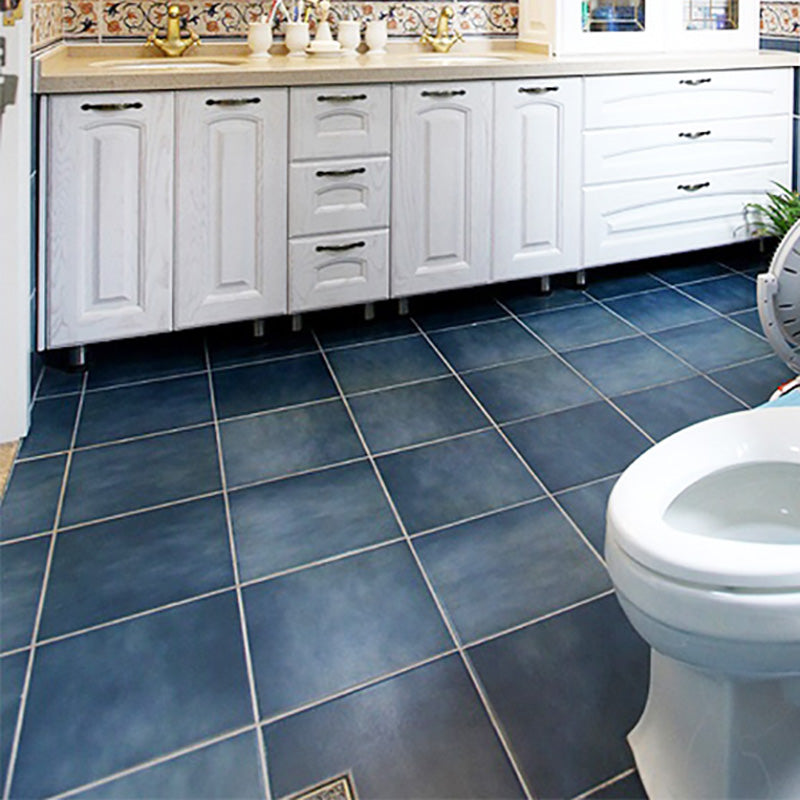 Traditional Style Slip Resistant Tile Straight Edge Square Floor Tile Dark Blue 170 Pieces Clearhalo 'Floor Tiles & Wall Tiles' 'floor_tiles_wall_tiles' 'Flooring 'Home Improvement' 'home_improvement' 'home_improvement_floor_tiles_wall_tiles' Walls and Ceiling' 7253645