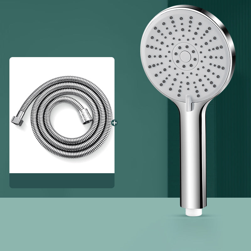 Contemporary Shower Head 5 Setting Adjustable Spray Pattern Handheld Shower Head Light Gray Shower & 59" Hose Clearhalo 'Bathroom Remodel & Bathroom Fixtures' 'Home Improvement' 'home_improvement' 'home_improvement_shower_heads' 'Shower Heads' 'shower_heads' 'Showers & Bathtubs Plumbing' 'Showers & Bathtubs' 7254149