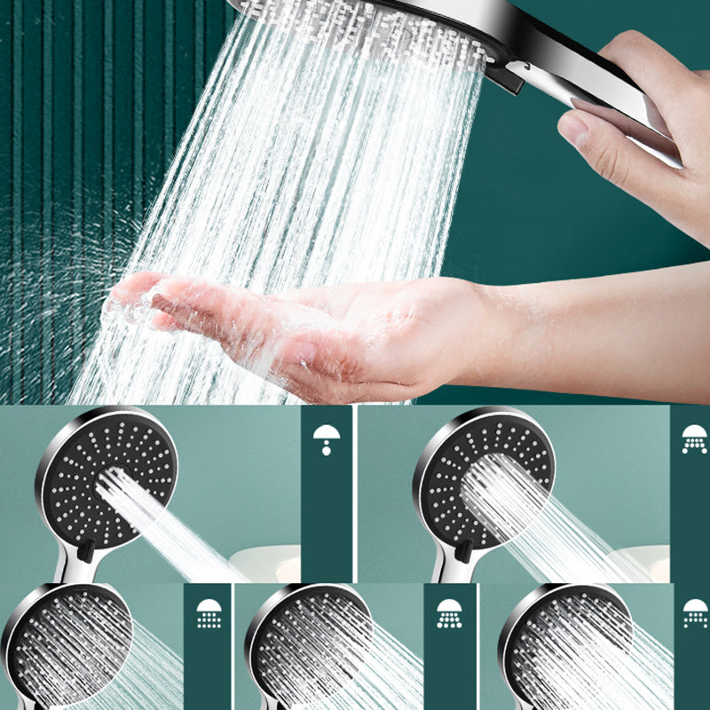 Contemporary Shower Head 5 Setting Adjustable Spray Pattern Handheld Shower Head Clearhalo 'Bathroom Remodel & Bathroom Fixtures' 'Home Improvement' 'home_improvement' 'home_improvement_shower_heads' 'Shower Heads' 'shower_heads' 'Showers & Bathtubs Plumbing' 'Showers & Bathtubs' 7254150