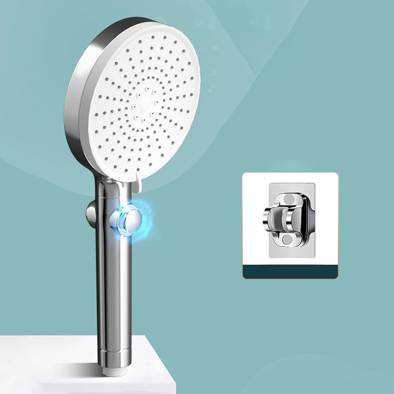 Modern Shower Head Handheld Plastic Round Self-cleaning Shower Head Shower Head with Wall Pedestal Clearhalo 'Bathroom Remodel & Bathroom Fixtures' 'Home Improvement' 'home_improvement' 'home_improvement_shower_heads' 'Shower Heads' 'shower_heads' 'Showers & Bathtubs Plumbing' 'Showers & Bathtubs' 7254172