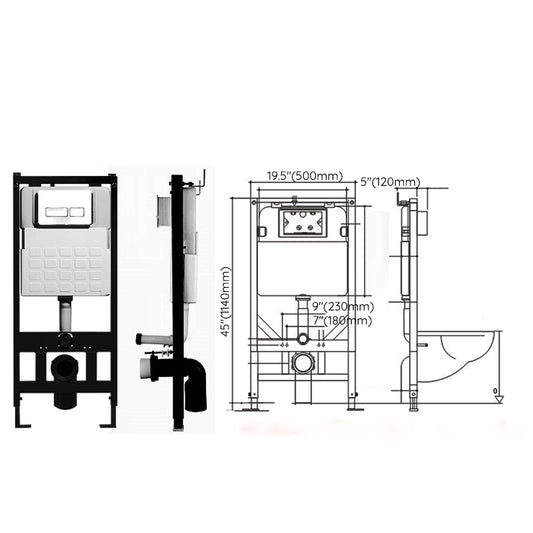 Contemporary Wall Hung Flush Toilet Ceramic Urine Toilet for Bathroom Clearhalo 'Bathroom Remodel & Bathroom Fixtures' 'Home Improvement' 'home_improvement' 'home_improvement_toilets' 'Toilets & Bidets' 'Toilets' 7254502