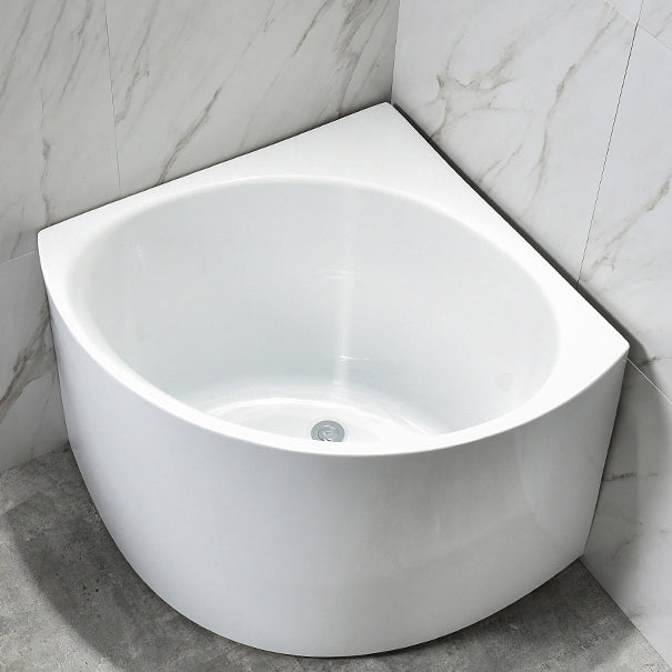 Back to Wall Bathtub Antique Finish Soaking Modern Corner Bath Tub 31.5"L x 31.5"W x 24.8"H Tub Clearhalo 'Bathroom Remodel & Bathroom Fixtures' 'Bathtubs' 'Home Improvement' 'home_improvement' 'home_improvement_bathtubs' 'Showers & Bathtubs' 7254608