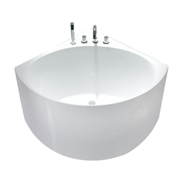 Back to Wall Bathtub Antique Finish Soaking Modern Corner Bath Tub Clearhalo 'Bathroom Remodel & Bathroom Fixtures' 'Bathtubs' 'Home Improvement' 'home_improvement' 'home_improvement_bathtubs' 'Showers & Bathtubs' 7254609