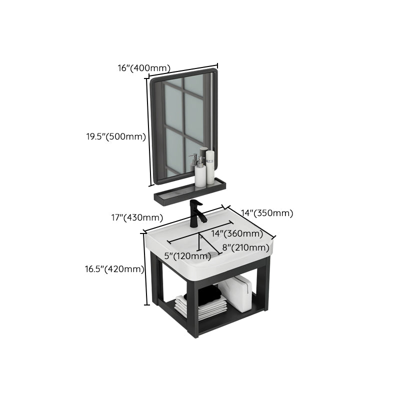 Modern Bathroom Vanity Cabinet Single Sink Space Saver Vanity Clearhalo 'Bathroom Remodel & Bathroom Fixtures' 'Bathroom Vanities' 'bathroom_vanities' 'Home Improvement' 'home_improvement' 'home_improvement_bathroom_vanities' 7256277