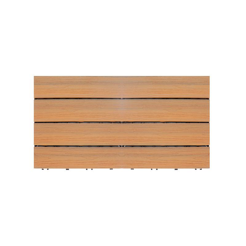 Deck Plank Loose Lay Wood Flooring Tiles Garden Outdoor Flooring 1' x 2' Teak Clearhalo 'Home Improvement' 'home_improvement' 'home_improvement_outdoor_deck_tiles_planks' 'Outdoor Deck Tiles & Planks' 'Outdoor Flooring & Tile' 'Outdoor Remodel' 'outdoor_deck_tiles_planks' 7260010