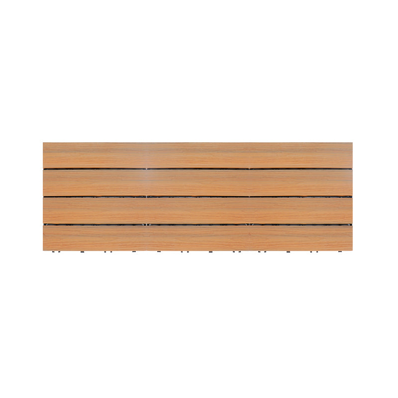 Deck Plank Loose Lay Wood Flooring Tiles Garden Outdoor Flooring 12"L x 35"W Teak Clearhalo 'Home Improvement' 'home_improvement' 'home_improvement_outdoor_deck_tiles_planks' 'Outdoor Deck Tiles & Planks' 'Outdoor Flooring & Tile' 'Outdoor Remodel' 'outdoor_deck_tiles_planks' 7260015