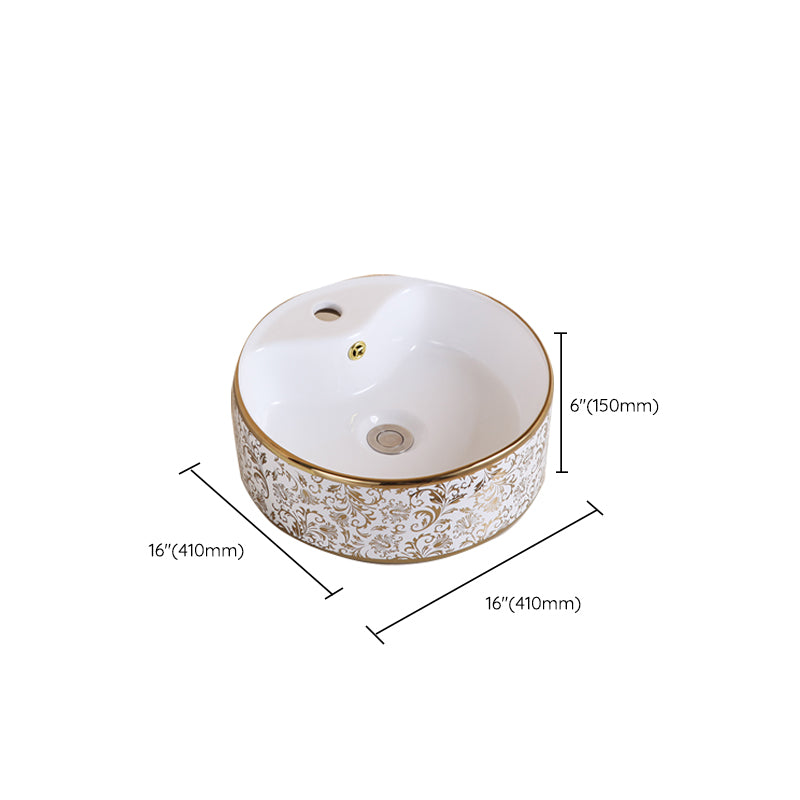 Traditional Vessel Sink Oval Porcelain with Pop-Up Drain Vessel Lavatory Sink Clearhalo 'Bathroom Remodel & Bathroom Fixtures' 'Bathroom Sinks & Faucet Components' 'Bathroom Sinks' 'bathroom_sink' 'Home Improvement' 'home_improvement' 'home_improvement_bathroom_sink' 7260227