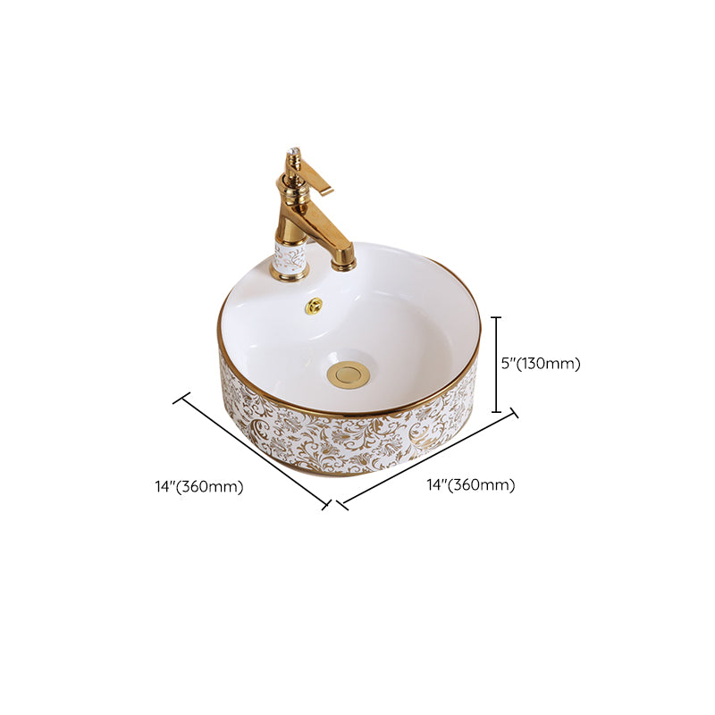 Traditional Vessel Sink Oval Porcelain with Pop-Up Drain Vessel Lavatory Sink Clearhalo 'Bathroom Remodel & Bathroom Fixtures' 'Bathroom Sinks & Faucet Components' 'Bathroom Sinks' 'bathroom_sink' 'Home Improvement' 'home_improvement' 'home_improvement_bathroom_sink' 7260228