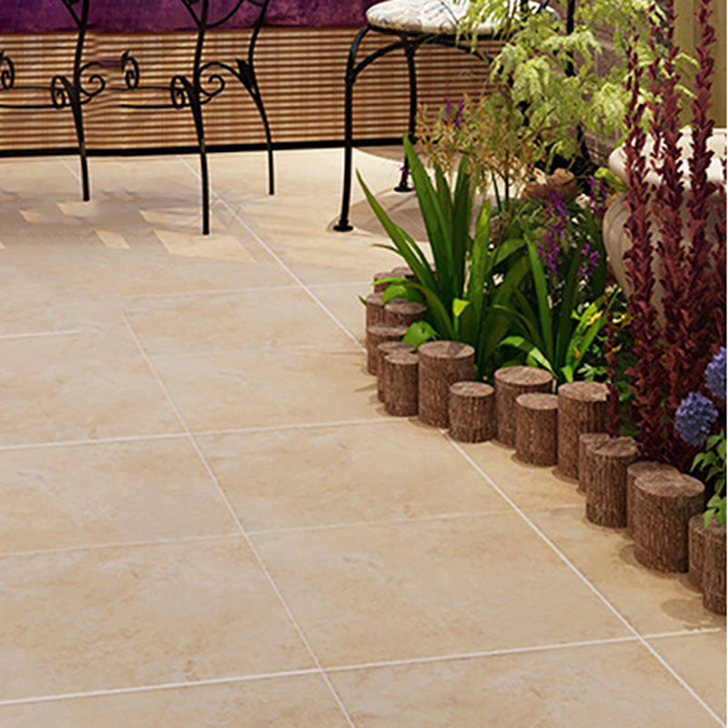 Square Floor Tile Straight Edge Slip Resistant Matte Tile for Balcony Beige 34 Pieces Clearhalo 'Floor Tiles & Wall Tiles' 'floor_tiles_wall_tiles' 'Flooring 'Home Improvement' 'home_improvement' 'home_improvement_floor_tiles_wall_tiles' Walls and Ceiling' 7260274
