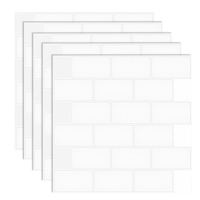 Stain Resistant Peel & Stick Tile Square Mosaic Tile for Kitchen and Bathroom Backsplash Ivory Brick / Subway Clearhalo 'Flooring 'Home Improvement' 'home_improvement' 'home_improvement_peel_stick_blacksplash' 'Peel & Stick Backsplash Tile' 'peel_stick_blacksplash' 'Walls & Ceilings' Walls and Ceiling' 7260631