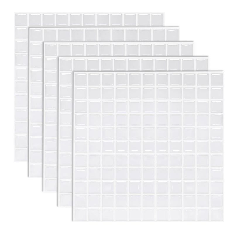 Stain Resistant Peel & Stick Tile Square Mosaic Tile for Kitchen and Bathroom Backsplash Ivory Grid Clearhalo 'Flooring 'Home Improvement' 'home_improvement' 'home_improvement_peel_stick_blacksplash' 'Peel & Stick Backsplash Tile' 'peel_stick_blacksplash' 'Walls & Ceilings' Walls and Ceiling' 7260652