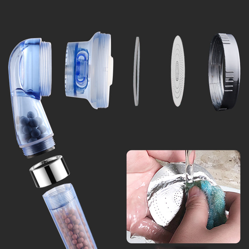 Bathroom Shower Head Plastic Water Filtration Round Handheld Shower Head Clearhalo 'Bathroom Remodel & Bathroom Fixtures' 'Home Improvement' 'home_improvement' 'home_improvement_shower_heads' 'Shower Heads' 'shower_heads' 'Showers & Bathtubs Plumbing' 'Showers & Bathtubs' 7260890